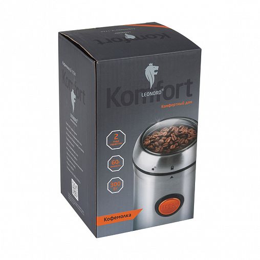 Кофемолка электрическая Leonord LE-1724, 300 Вт, серебро фото