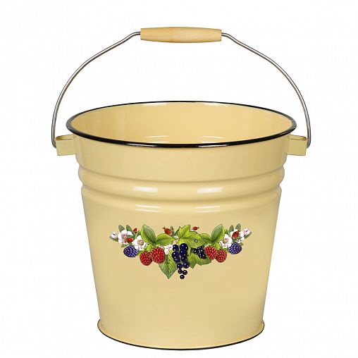 Ведро СтальЭмаль эмалированное декорированное 12 л фото