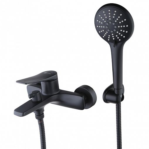 Смеситель для ванны Lemark Bronx LM3714BL, однорычажный, черный фото