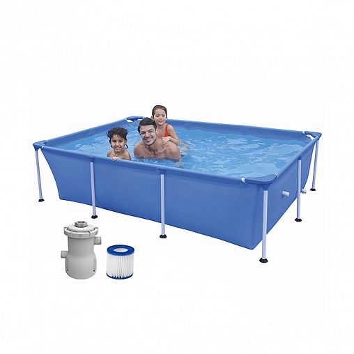 Бассейн каркасный Avenli, с фильтр-насосом, 258 x 179 x 66 см фото