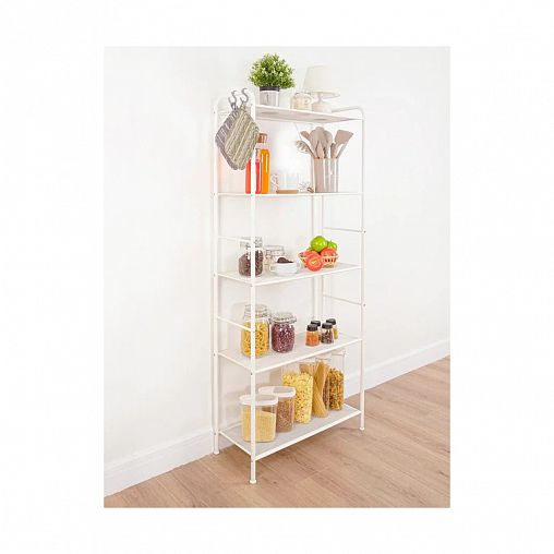 Стеллаж ЗМИ Валенсия 25, 5 полок, 65,5 x 30 x 155,5 см, белый фото