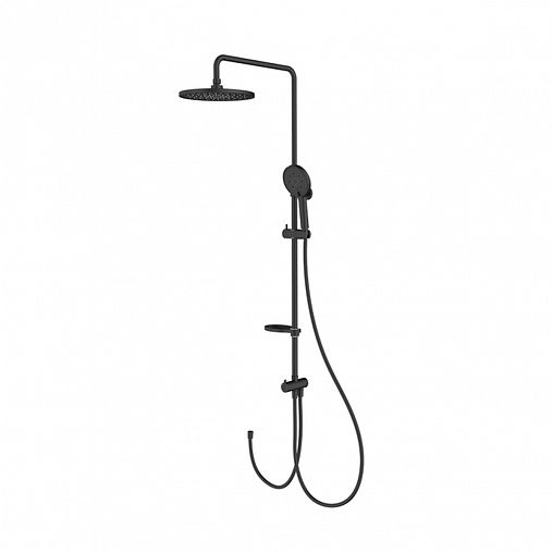 Душевой комплект с тропическим душем Milardo Ideal Spa ILSBL3FM76, черный матовый фото