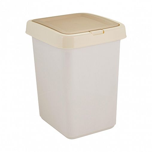 Контейнер для мусора Spin&Clean Step, с крышкой Push to open, 25 л, кофе фото