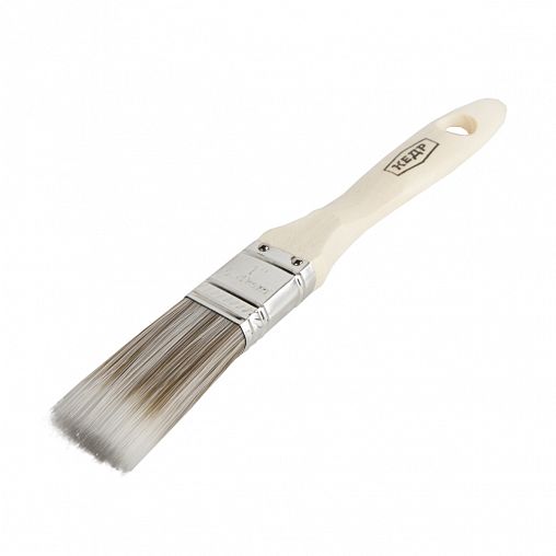 Кисть плоская Кедр Эксперт №1, искусственная щетина, деревянная ручка, 25 мм фото