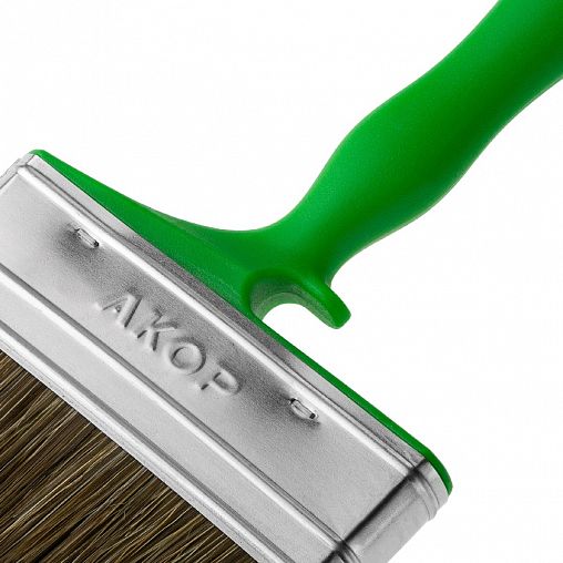 Кисть плоская для дерева Акор Мастер, смешанная щетина, пластиковая ручка, 100 x 17 мм фото