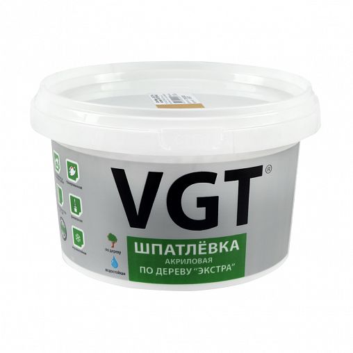 Шпатлевка по дереву VGT Экстра, акриловая, 1 кг, дуб фото