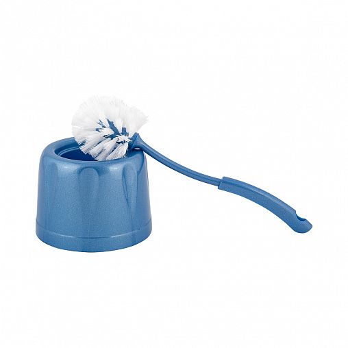 Ершик для унитаза Spin&Clean Rock'n'Roll, с подставкой, пластик, индиго фото