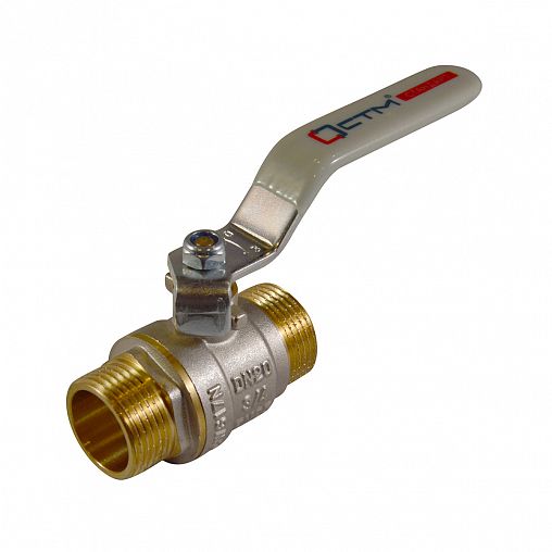 Кран шаровой латунный СТМ Стандарт, 3/4", наружная/наружная резьба, ручка фото