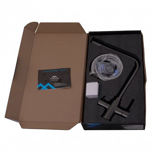 Смеситель для кухни Fashun A54309-17, с подключением к фильтру, графит фото