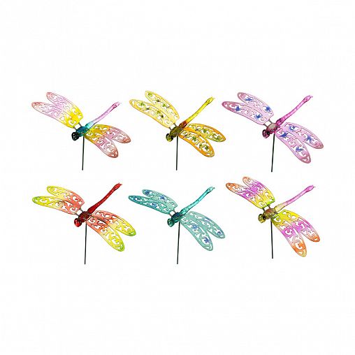 Фигурка садовая Park Стрекоза AR2029-6, на штекере, 60 см, микс фото