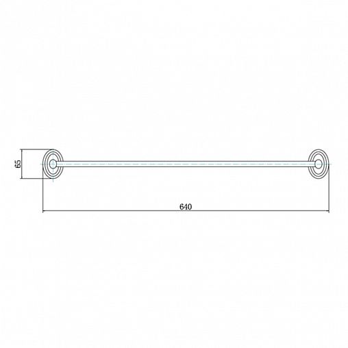 Полотенцедержатель Fashun A1501, хром фото