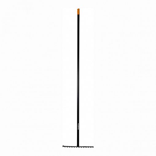 Грабли прямые Plantic by Fiskars Solid, с алюминиевым черенком, 14 зубьев, 1580 мм фото
