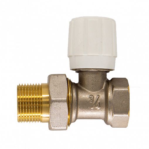 Регулирующий клапан для радиатора СТМ CARSVH34, ручной, прямой, 3/4" фото