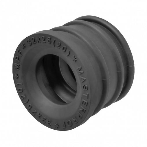 Манжета для канализации MasterProf, ТЭП, d 32 x 25 мм, черная фото