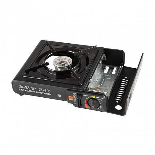 Туристическая газовая горелка Energy GS-300, с пьезоподжигом, черная фото