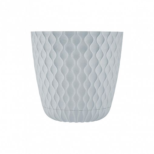 Горшок для цветов InGreen Wave, с поддоном, 10 л, утренний туман фото