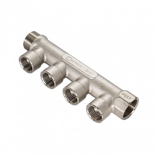 Коллектор универсальный СТМ, 1/2" x 3/4" x 4 выхода (внутренняя резьба) фото