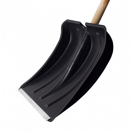 Лопата для уборки снега Шабашка, с деревянным черенком, 386 x 371 мм фото