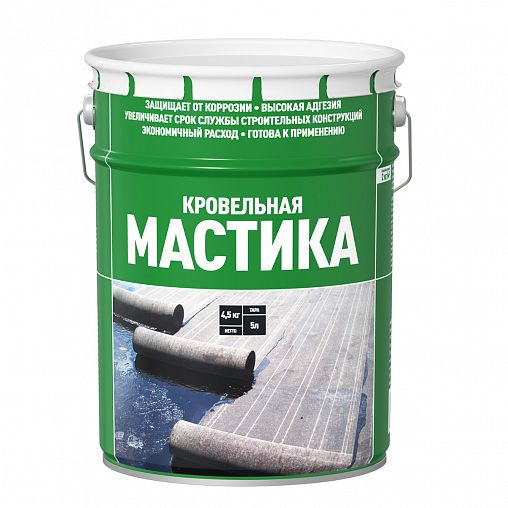 Мастика битумная Старт, кровельная, черная, 5 л фото