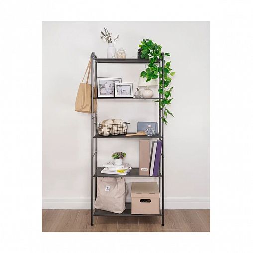 Стеллаж ЗМИ Валенсия 25, 5 полок, 65,5 x 30 x 155,5 см, графит фото