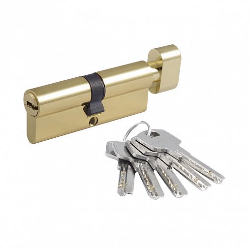 Цилиндровый механизм Нора-М STD Z ЛПВ-80 (40-40), ключ/вертушка, золото фото