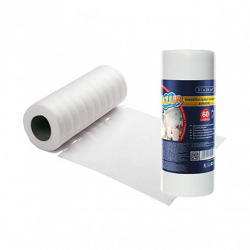 Салфетка Azur, вискоза/полиэфир, 21 x 24 см, рулон 60 шт фото