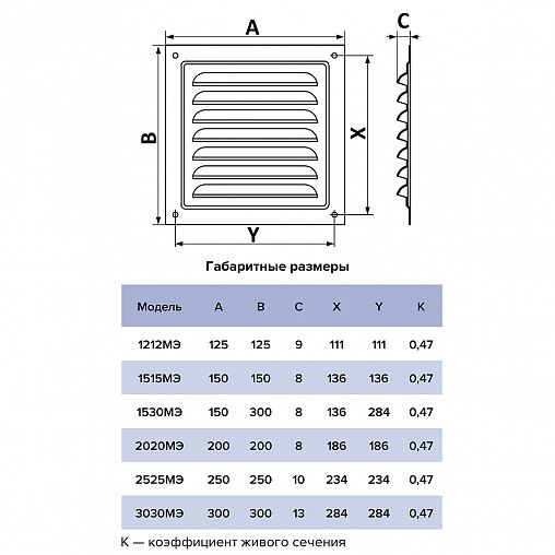 Решетка вентиляционная Era 2525МЭ Black, эмалированная сталь, 250 x 250 мм фото
