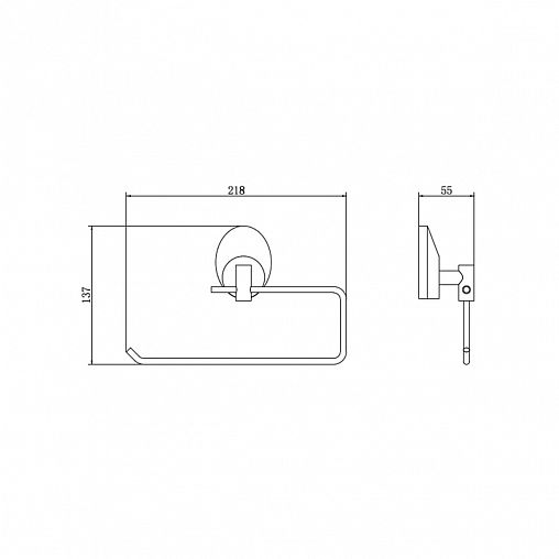 Держатель для туалетной бумаги Fashun A1603-2, настенный, хром фото