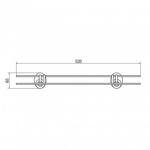 Полка в ванную Fashun A1607-1, хром фото