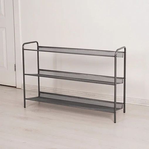 Подставка для обуви ЗМИ Женева 33, 3-х полочная, 86,5 x 27 x 60 см, графит фото