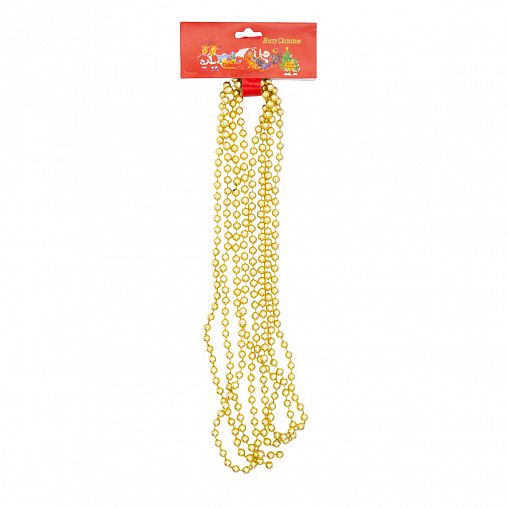 Бусы Шарики, d 7 мм, 2,7 м, золото фото