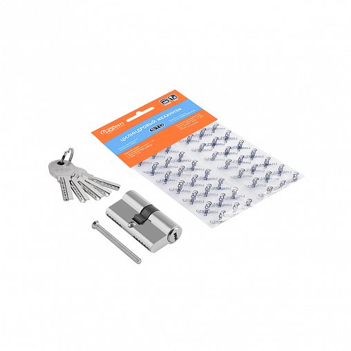 Цилиндровый механизм Нора-М STD AL ЛП-60 (30-30), ключ/ключ, хром фото