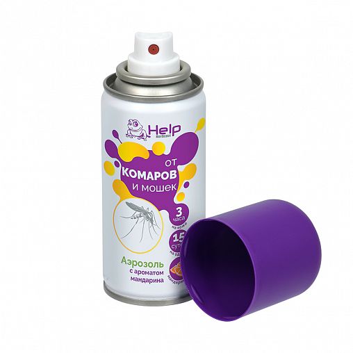 Аэрозоль от комаров и мошек Help Цитрус, репеллентный, 75 мл фото