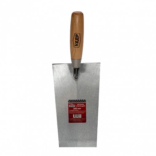 Кельма Кедр Трапеция, стальная, деревянная ручка, 200 мм фото