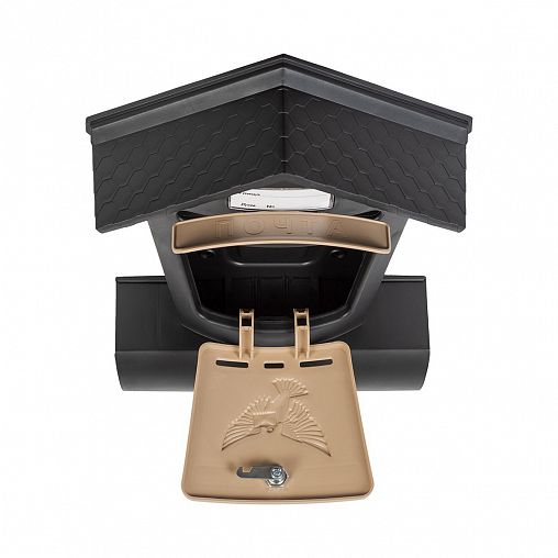 Почтовый ящик Цикл Элит, 2 ключа, черный/бежевый фото