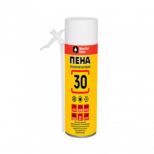 Бытовая монтажная пена MasterTeks 30, всесезонная, 350 мл фото Бытовая монтажная пена MasterTeks 30, всесезонная, 350 мл фото