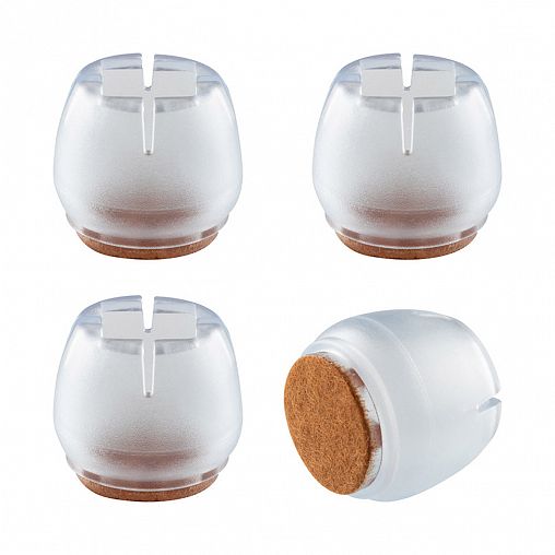 Протекторы для мебели Рыжий кот, силиконовые, d 2 - 2,5 см, 4 шт фото