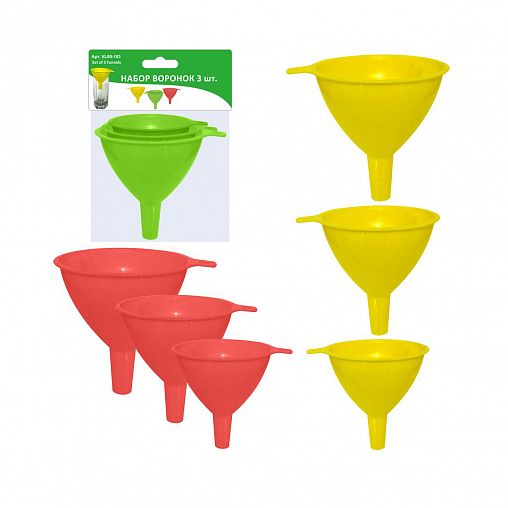 Воронка Мультидом, набор 3 шт, микс фото