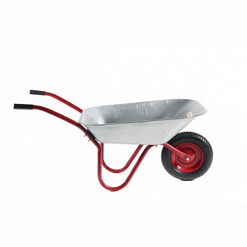 Тачка одноколесная строительная Tsunami WB 199S, 100 л, пневматическое колесо фото