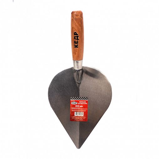 Кельма штукатура Кедр, стальная, деревянная ручка, 200 мм фото