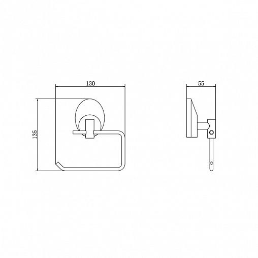 Держатель для туалетной бумаги Fashun A1603-3, настенный, хром фото