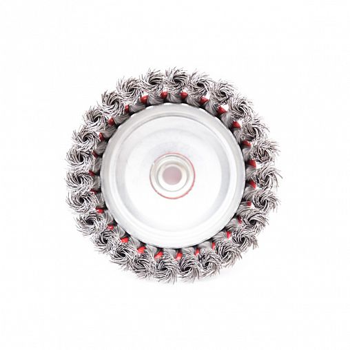 Щетка для УШМ Beorol, чашка, 125 мм, М14, витая проволока фото