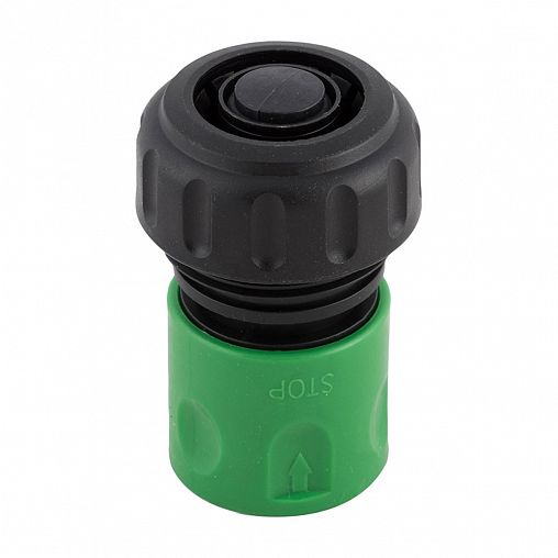 Соединитель для шлангов Park HL030, с системой быстрой фиксации и аквастопом, 3/4", блистер фото