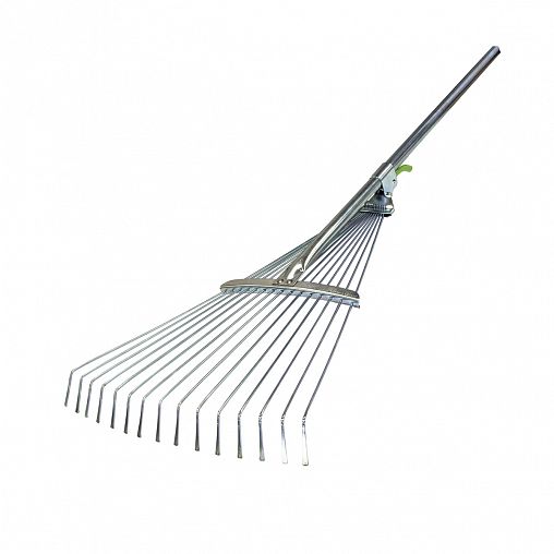 Грабли веерные Feona, проволочные, регулируемые, с металлической ручкой 120 см фото