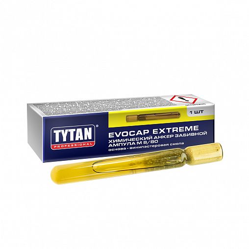 Анкер химический забивной Tytan Professional Evocap Extreme M8/80, ампула фото