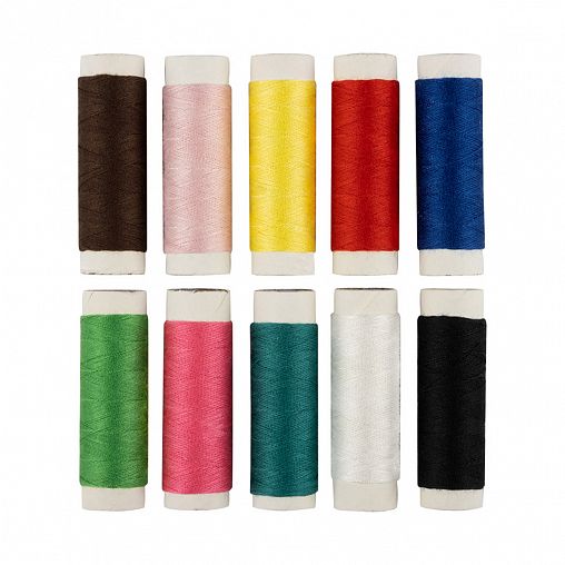 Набор для шитья Рыжий кот (ножницы, иголки, нитки), 27 предметов фото