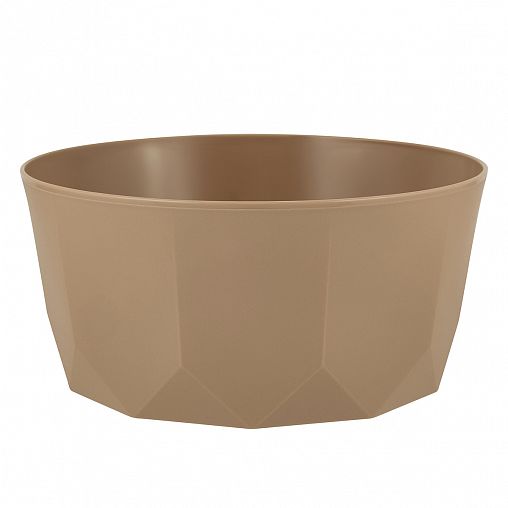 Салатник пластиковый Plast Team Stockholm, с крышкой, 3,1 л, шоколадный мокко фото