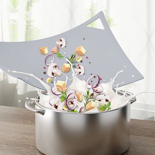 Доска разделочная Альтернатива, 24,8 x 17,5 см, гибкая, серая фото