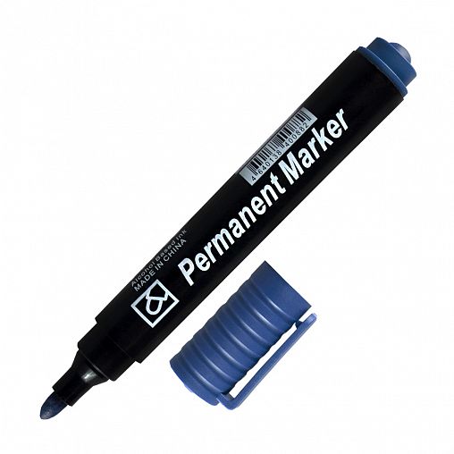 Маркер строительный, синий фото