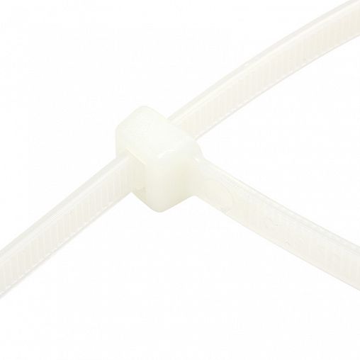 Хомут-стяжка Rexant, нейлон, 4,8 x 450 мм, 100 шт, белый фото